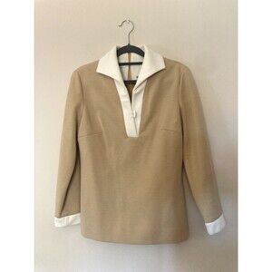 The Kollection Ltd Vintage Beige Cream Long Sleeved Top - size M